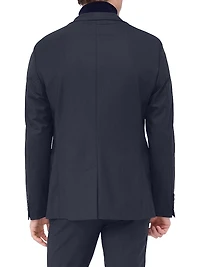 Stretch-Wool Single-Breasted Blazer