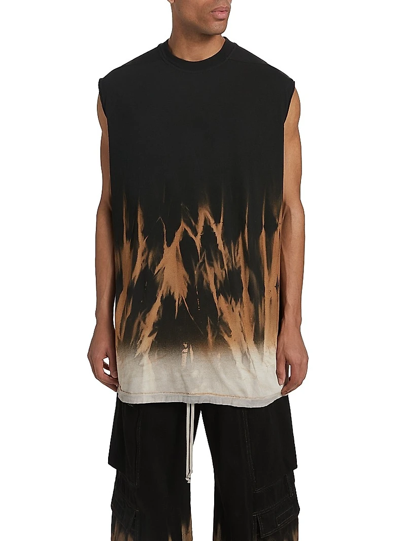 Tarp Tie-Dye Cotton Sleeveless T-Shirt