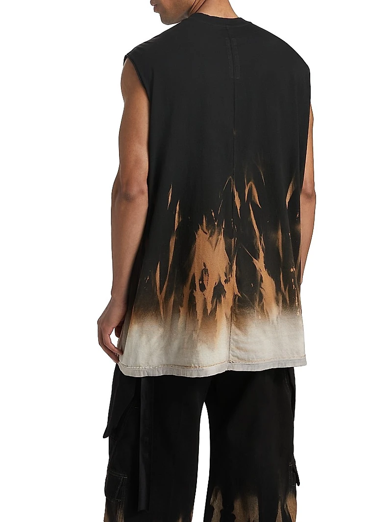 Tarp Tie-Dye Cotton Sleeveless T-Shirt
