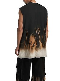 Tarp Tie-Dye Cotton Sleeveless T-Shirt