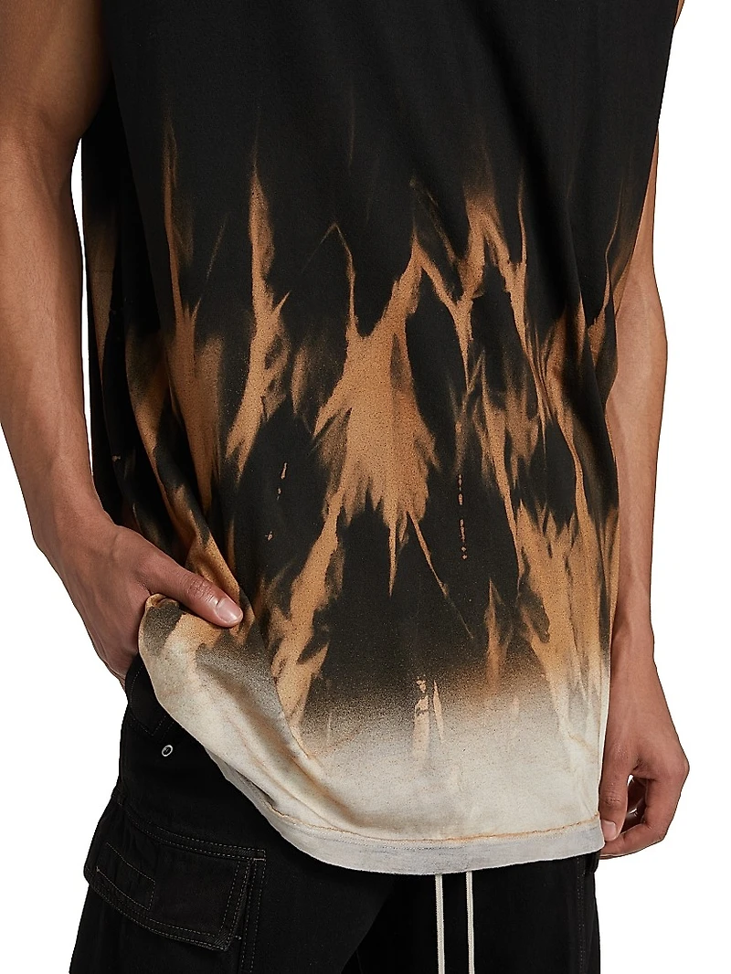 Tarp Tie-Dye Cotton Sleeveless T-Shirt