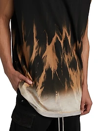 Tarp Tie-Dye Cotton Sleeveless T-Shirt