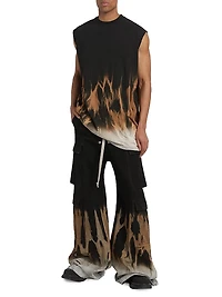 Tarp Tie-Dye Cotton Sleeveless T-Shirt