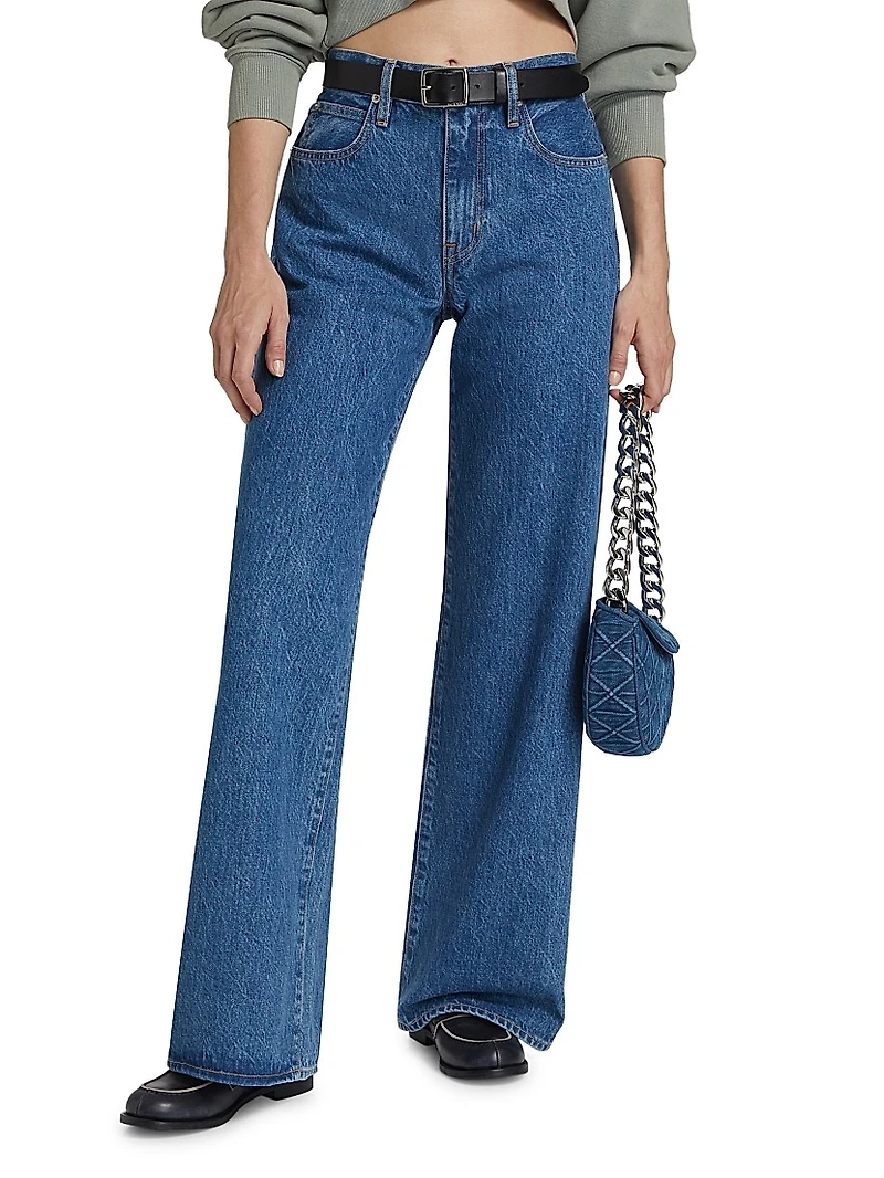 Selena Mid-Rise Wide Jeans