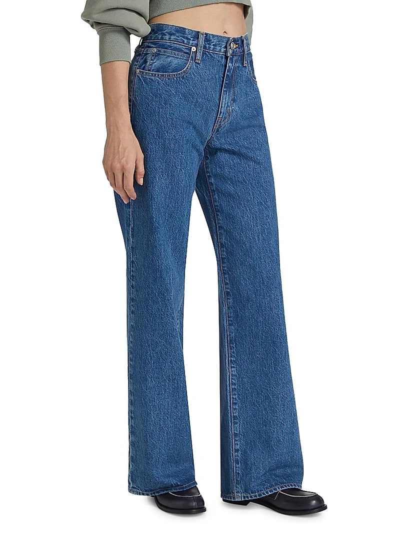 Selena Mid-Rise Wide Jeans