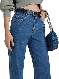 Selena Mid-Rise Wide Jeans
