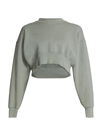 Cropped Cotton Sweatshirt