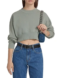 Cropped Cotton Sweatshirt
