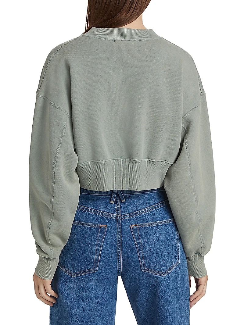Cropped Cotton Sweatshirt