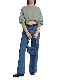Cropped Cotton Sweatshirt
