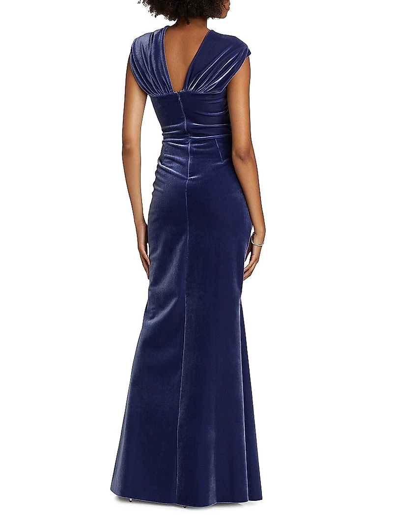Datai Velvet V-Neck Gown
