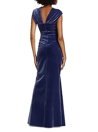Datai Velvet V-Neck Gown