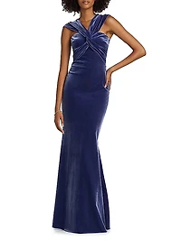 Datai Velvet V-Neck Gown