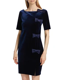 Ericah Velvet Bow Cocktail Dress