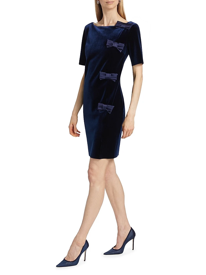 Ericah Velvet Bow Cocktail Dress