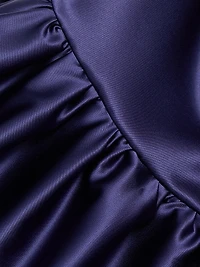 Docces Satin Strapless High-Low Gown