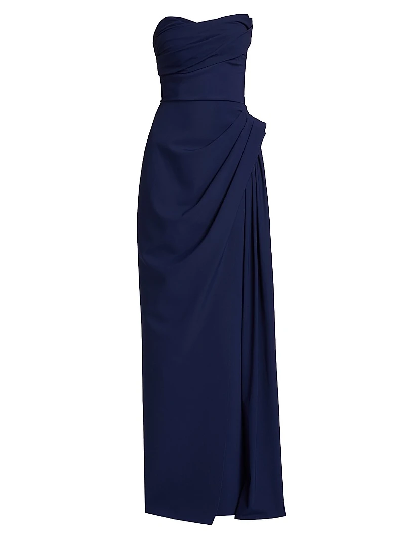 Dotai Draped Strapless Gown