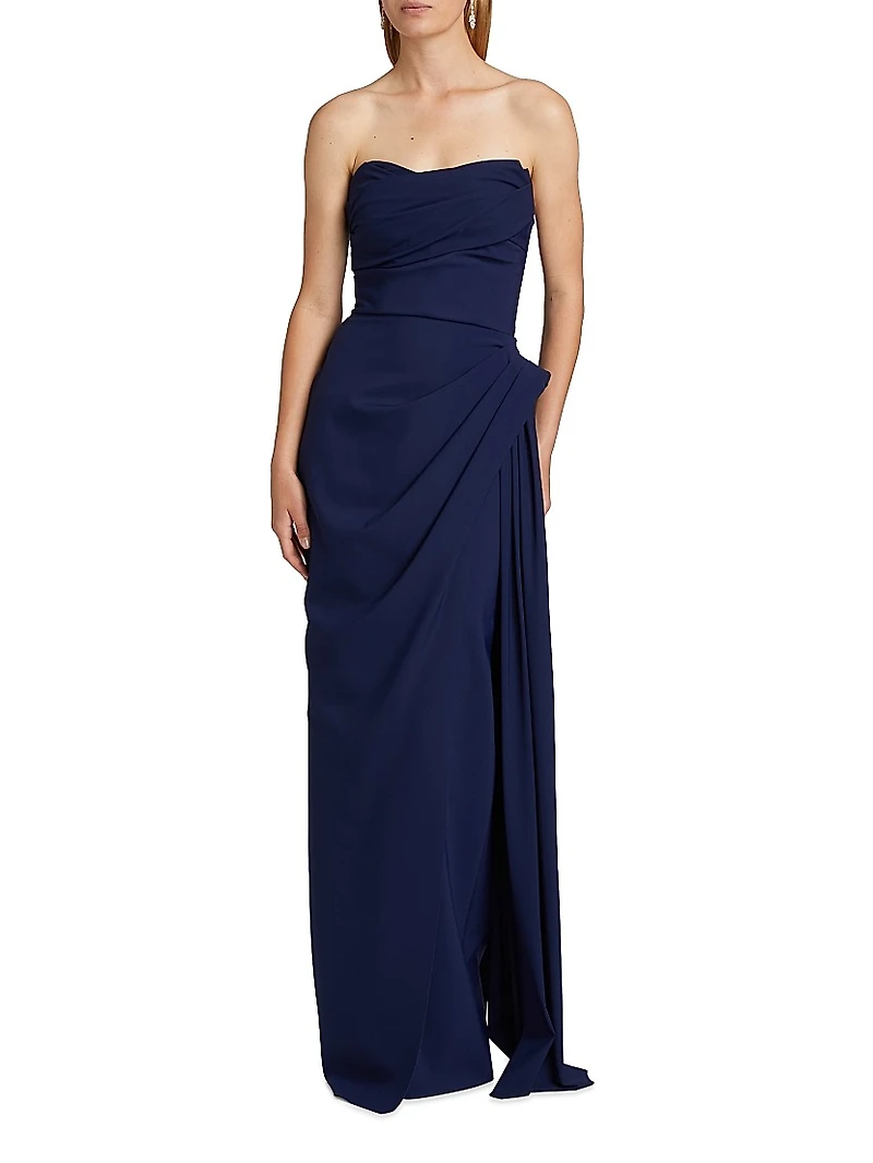 Dotai Draped Strapless Gown