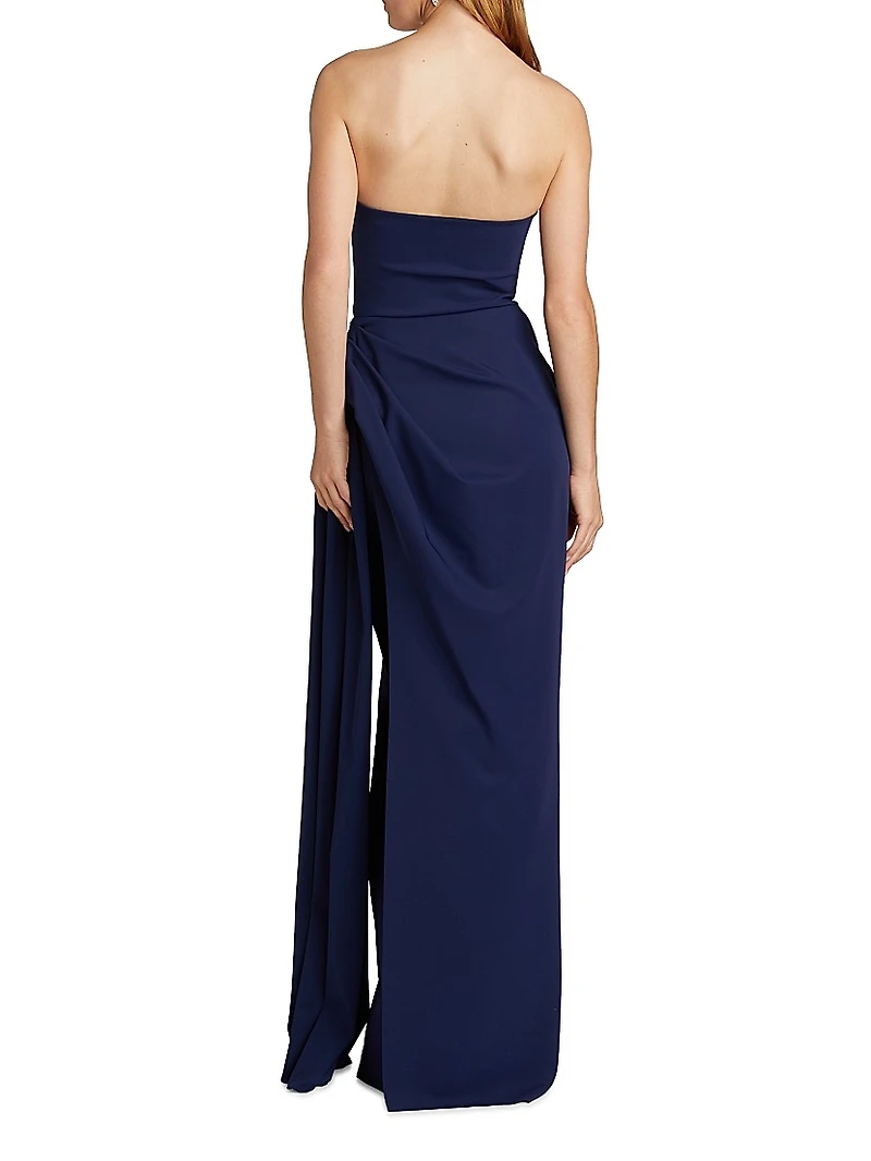 Dotai Draped Strapless Gown