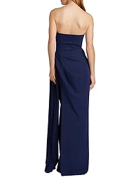 Dotai Draped Strapless Gown