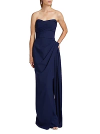 Dotai Draped Strapless Gown