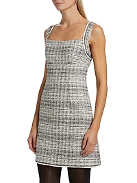 Hallie Metallic Tweed Sleeveless Minidress