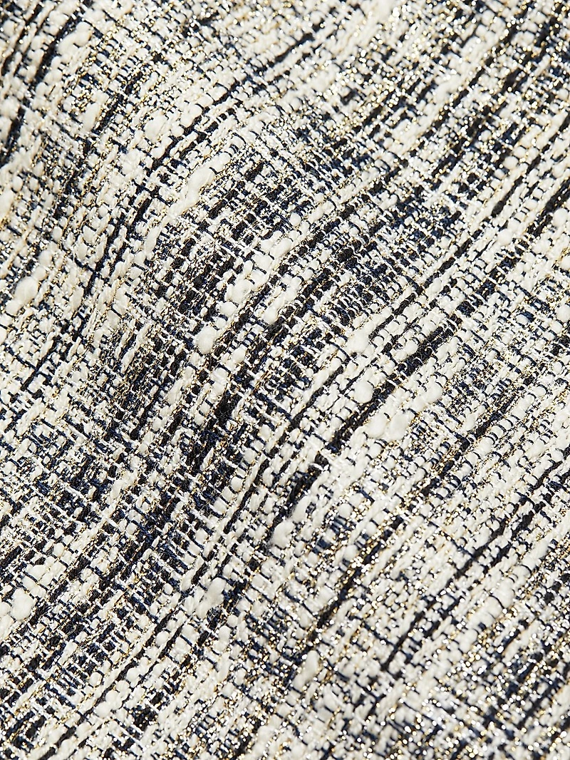 Hallie Metallic Tweed Sleeveless Minidress