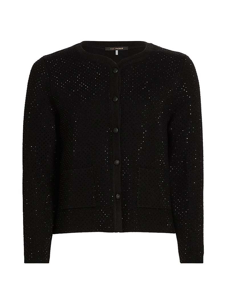 Lois Crystal-Embellished Wool-Blend Cardigan