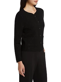 Lois Crystal-Embellished Wool-Blend Cardigan