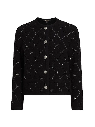 Rue Embellished Crewneck Cardigan