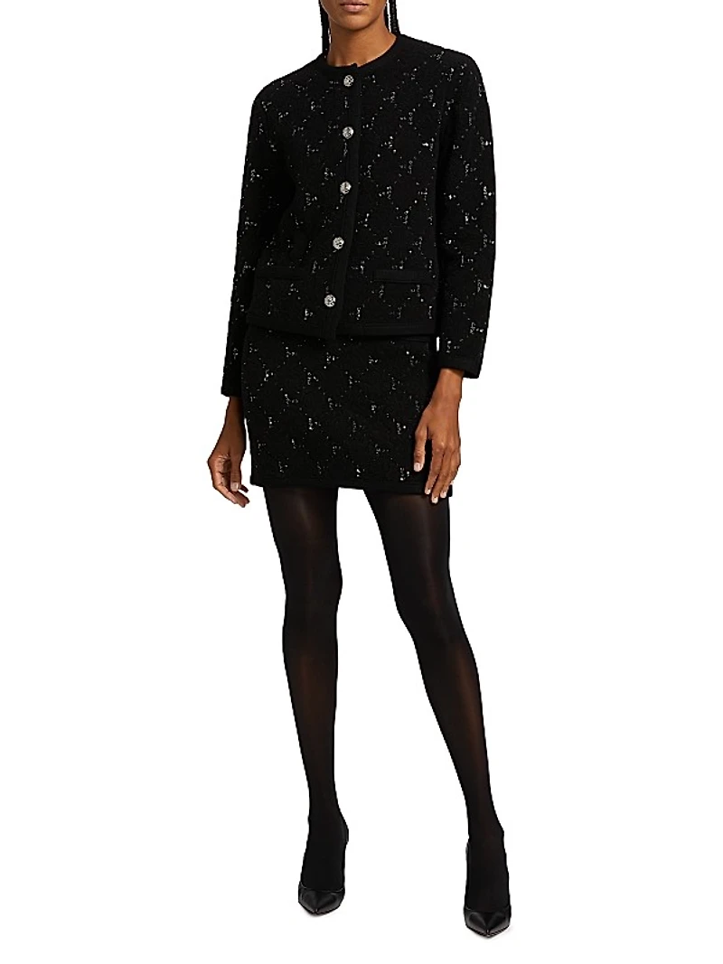 Rue Embellished Crewneck Cardigan
