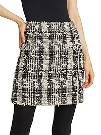 Dune Plaid Tweed Miniskirt