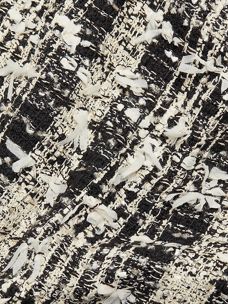 Dune Plaid Tweed Miniskirt