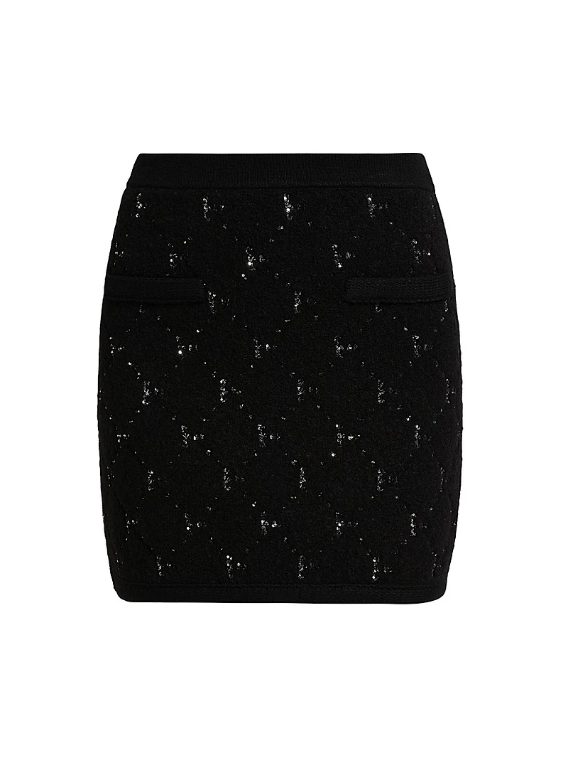 Salem Embellished Knit Miniskirt