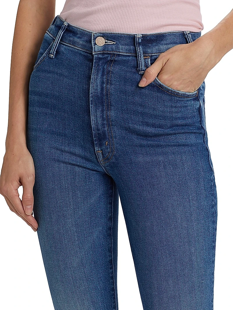 The Hustler High-Rise Ankle Fray Pants