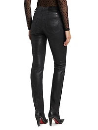 Glitter Mid-Rise Skinny Jeans