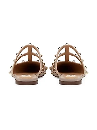 Rockstud Patent-Leather Mules