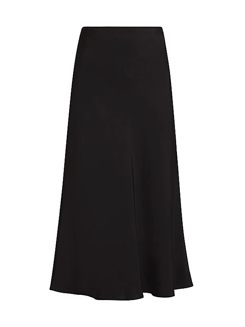A-Line Slip Midi-Skirt