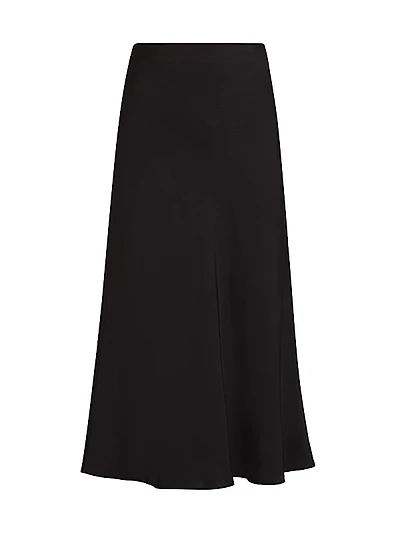 A-Line Slip Midi-Skirt