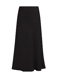 A-Line Slip Midi-Skirt