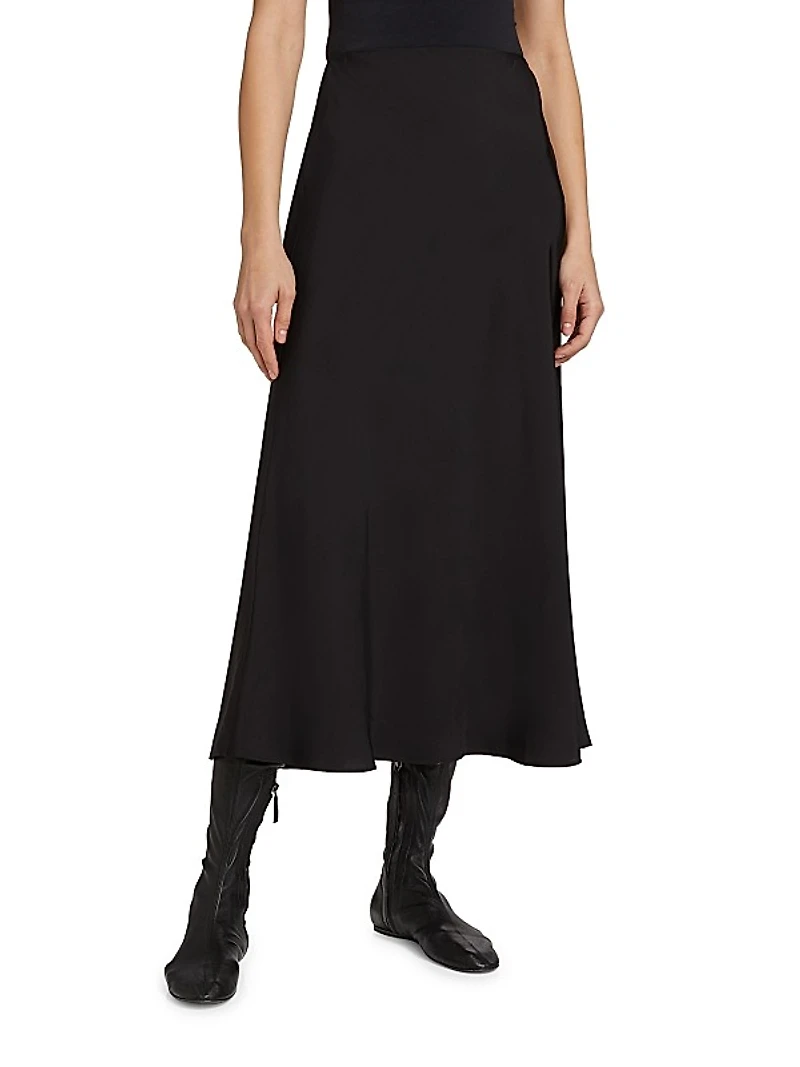 A-Line Slip Midi-Skirt
