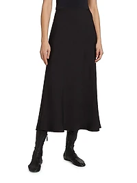 A-Line Slip Midi-Skirt