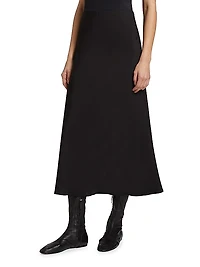 A-Line Slip Midi-Skirt