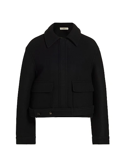 Virgin Wool Crop Jacket