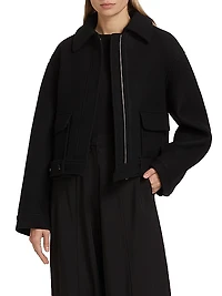 Virgin Wool Crop Jacket
