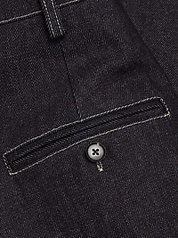 Denim High-Rise Midi-Skirt