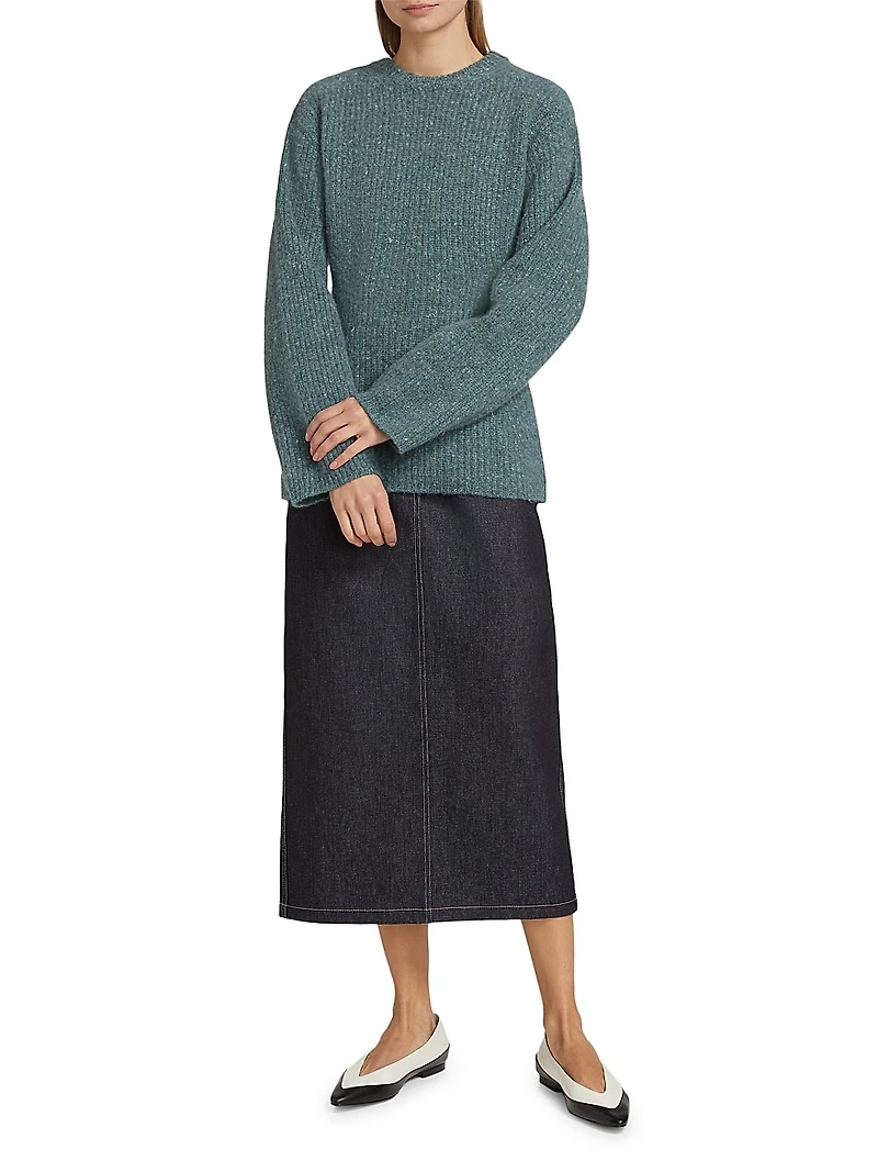 Wool & Cashmere-Blend Crewneck Sweater