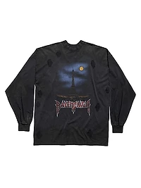 Paris Moon Double Front Long Sleeve Oversized T-Shirt