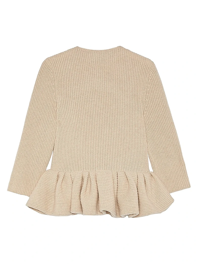 Peplum Cashmere Cardigan