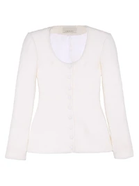 Amber Bouclé Wool-Blend Top